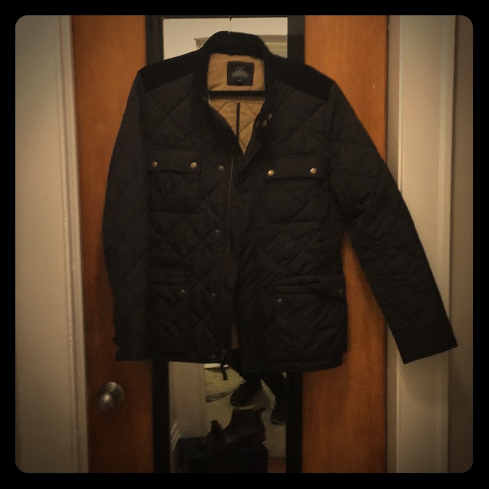 Navy Quilted Barn Coat